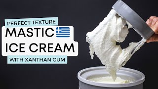 🇬🇷MASTIC ICE CREAM  with xanthan gum for perfect texture [upl. by Ateuqahs366]