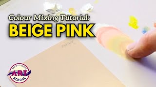 How To Easily Mix Beige Or Soft Pink StepByStep Painting [upl. by Rechaba891]