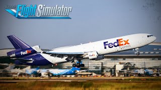 The ULTIMATE Freight Dog Experience  Memphis  Anchorage  TFDi MD11  Full Flight Review  MSFS [upl. by Blasius]