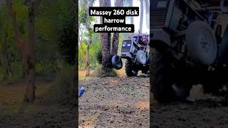 Massey 260 tractor disk harrow performance  tractor video tractorvideo khuramakramraog [upl. by Yoreel]