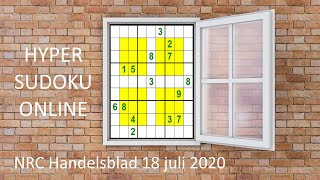 Hyper Sudoku NRC Handelsblad 18 juli 2020 [upl. by Oikim]