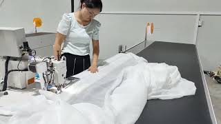 Sheer curtain hemming sewing machine automatic curtain stitiching [upl. by Ruthven]