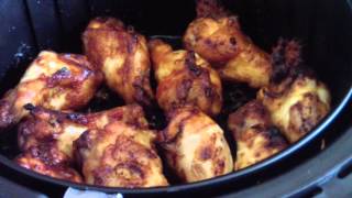 Air Fryer Honey BBQ wings drummettes SWEET BABY RAYS cooks essentials [upl. by Hylan520]