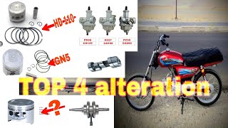 70cc bike top 4 alteration video top speed 150and160  GN5 and HD110 and CG125 and 58  CG125 Vs 70c [upl. by Aday]