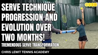 Serve Technique Progression and Evolution Over Two Months Tremendous Serve Transformation [upl. by Driskill]