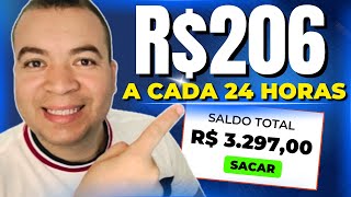 Como GANHAR R 206 REAIS a cada 24 HORAS Todos os DIAS I Como ganhar dinheiro na internet [upl. by Rabkin]