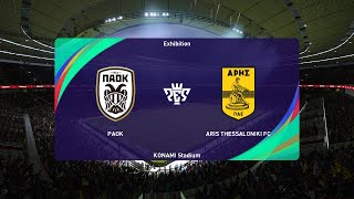 PAOK vs Aris Thessaloniki 17092023 Greece Super League PES 2021 [upl. by Adyeren]