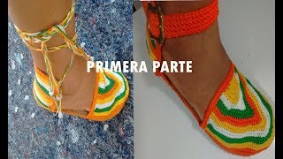 COMO HACER SANDALIAS A CROCHET PARA DAMAS PRIMERA PARTE  ⚠️ [upl. by Vola]