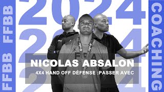 FFBB Coaching  Nicolas Absalon  4v4 Hand OFF Défense [upl. by Anahc130]