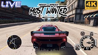 Live Need For Speed MOST WANTED 2024 REMAKE Enhanced Rework 4K Graphics  Part 4 [upl. by Airdnat]