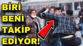 GÜZEL KIZI TAKİP ETMEK VE SARKINTILIK YAPMAK  RİSKLİ SOSYAL DENEY [upl. by Ical979]