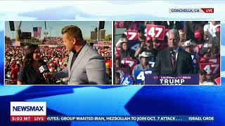 Chairwoman Patterson joins Newsmax at President Trumps rally in Coachella CA [upl. by Ahsinyt]