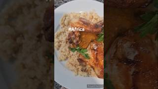 Attiéké et Poulet au Four gabon 🇬🇦 cotedivoire 🇨🇮 africanfood [upl. by Yorgos]