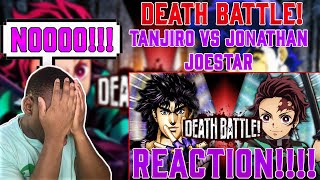 Death Battle Tanjiro VS Jonathan Joestar  REACTION [upl. by Yhpos]