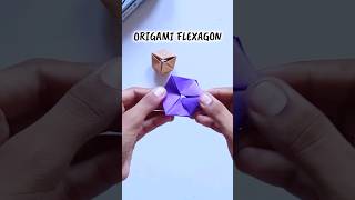 Easy Flexagon Origami Tutorial  Paper Infinity Origami Folding  Paper Antistress shorts viral [upl. by Deegan]