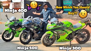 Ninja 300 Vs Ninja 400 Vs Ninja 500  Is Kawasakis Decision to Launch a New Bike Sensible [upl. by Clardy40]