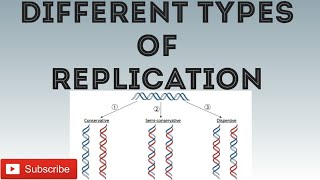 Types of ReplicationConservativeSemiconservativeDispersive [upl. by Bergquist]