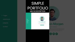 Simple Portfolio Website Tutorial html css javascript react tailwindcss webdevelopment coding [upl. by Brubaker]