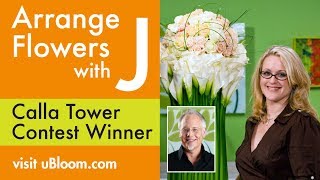 How to Arrange Flowers The Calla Lily Tower Arrangement [upl. by Aisiat]