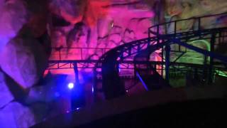 Karst Cave Weird Powered Dinosaur Roller Coaster POV Bizarre Jin Jiang Action Park China [upl. by Witherspoon]