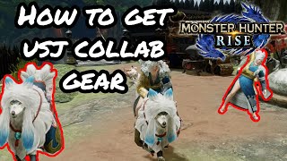 How to get USJ Armor Layered Armor in Monster Hunter Rise  Universal Studios Japan Collaboration [upl. by Yeleak]