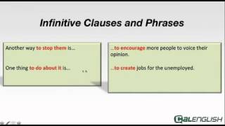 Infinitive Clauses and Phrases [upl. by Ecarret143]