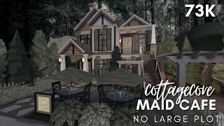 BLOXBURG  Cottagecore Maid Cafe  73k  No Large Plot Speedbuild [upl. by Lekram]