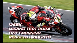 misano WSBK 2024 test day 1 morning session highlights Petrucci comeback  Bautista led Toprak [upl. by Rodge]