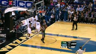 Gilbert Arenas Flips It to John Wall for the Finish [upl. by Hadden]