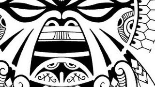 How to create a Polynesian inspired Tiki tattoo from pencil sketch to full flash design [upl. by Xirdnek]