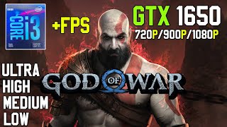 GOD OF WAR  GTX 1650  I39100F  16GB OF RAM  IN ALL SETTINGS  THE BEST SETTINGS [upl. by Nahor]