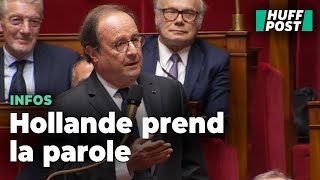 À l’Assemblée Hollande sommé de défendre son bilan à l’Élysée pour sa première intervention [upl. by Aldos]