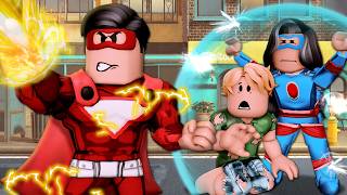 Adopted By A SUPERHERO Family A Roblox Movie [upl. by Kaela]