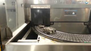 Tunnel with oval conveyor for hydraulic valves cleaning TV20 [upl. by Ebsen]