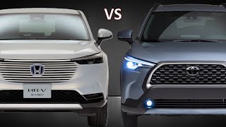 Toyota Corolla Cross vs Honda HRV  Exterior Interior and dimensions comparison [upl. by Grieve]