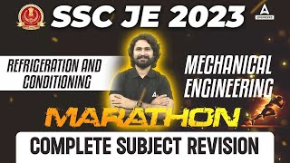 SSC JE Mechanical  Refrigeration and Air Conditioning Lecture  Mechanical Engg  Subject Revision [upl. by Derwin]