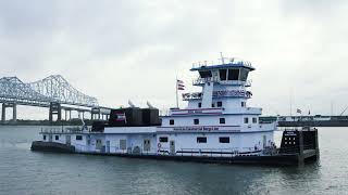 MV ACBL Mariner Mightiest Mississippi River towboat yet [upl. by Asenev172]