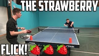 THE DEADLY STRAWBERRY FLICK  TABLE TENNIS 🍓🍓🍓 [upl. by Ayhay]