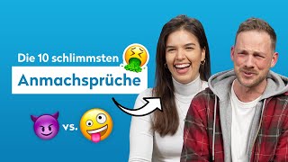 Die 10 schlimmsten Anmachsprüche  Twitterperlen reagiert [upl. by Suidaht156]