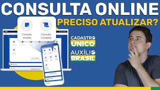 CONSULTAR CADASTRO ÚNICO ONLINE Verificar dados e direito ao Auxílio Brasil [upl. by Nosnor747]