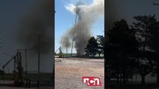 WATCH Water Tower on FIRE  Venango Nebraska newschannelnebraska [upl. by Breger]