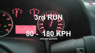 Fiat Croma 19 jtdM 150hp acceleration 80180kph [upl. by Lasonde918]