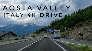 Driving In The Aosta Valley Italy  4k Drive  Italy Summer 2024 [upl. by Ney]