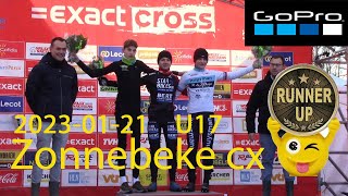 Cyclocross  cx  Zonnebeke  Kasteelcross  Eerste jaars nieuwelingen  U17  2023 01 21 [upl. by Ylluz]