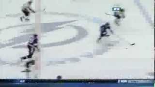 Johnny Boychuk stops a breakaway blows up Tyler Johnson 3814 [upl. by Elleraj]