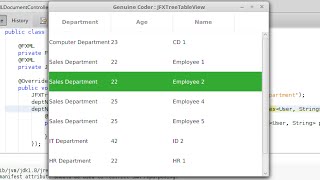 JavaFx JFoenix Tutorial 15  JFXTreeTableView for Material Design TreeTables [upl. by Rondon284]