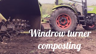 Windrow composting using the Berkeley method or hot composting process [upl. by Eilitan]