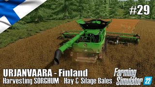 Harvesting SORGHUM  Hay amp Silage Bales  29 URJANVAARA  Finland  FS22  PlayStation 5 [upl. by Lowry143]