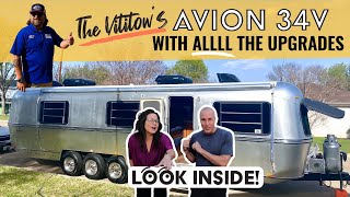 YOU HAVE TO SEE WHAT HES DONE  Full Tour of a 1985 Avion 34V  Triple Axle Travel Trailer [upl. by Jorin]