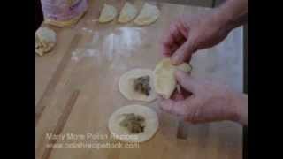 Sauerkraut Mushroom Pierogi For Polish Christmas Traditional Making Pierogis [upl. by Broida]